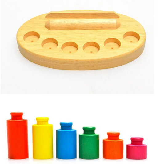 ABWE-2X Wooden Balance Scale with 6 Weights