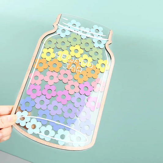 47-Piece Wooden Star Reward Jar